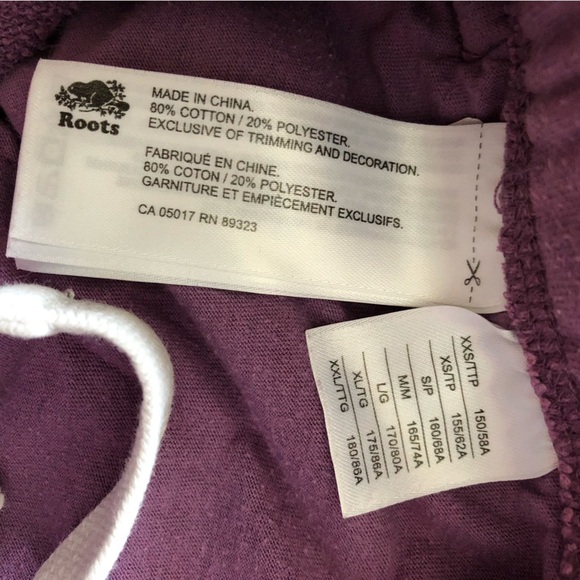 Roots Logo Sweat Shorts in Purple Size XS - Picture 6 of 10